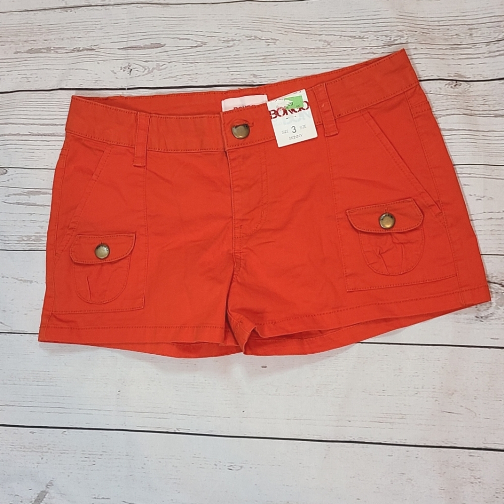 NWT Bongo Skinny Orange Shorts